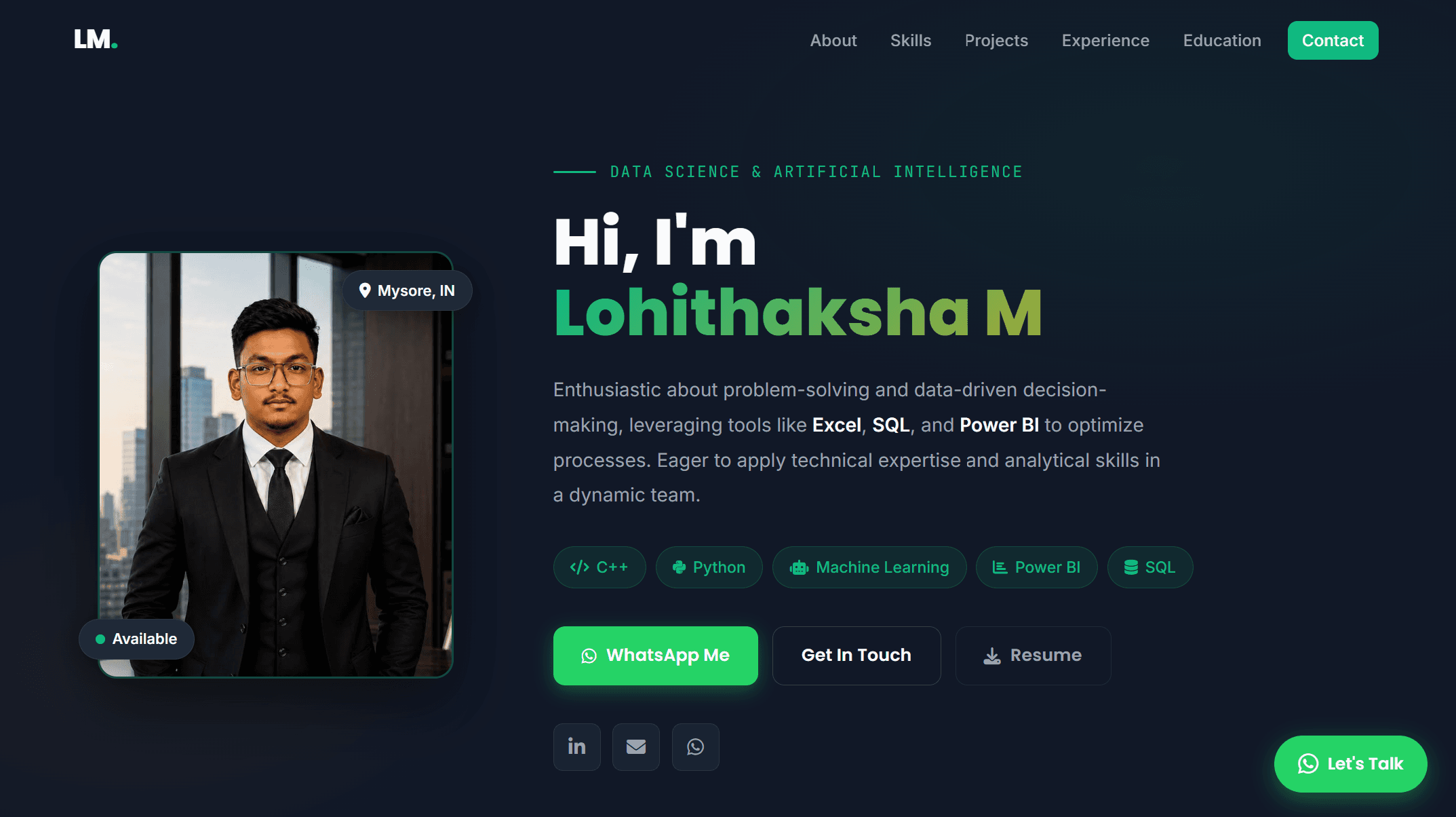 Lohithaksha M Portfolio